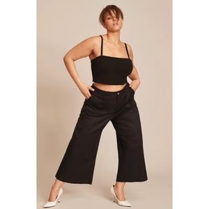 NWT 11 Honoré Collection Shayla Cropped Tank, Size 1 (14-16), Color Black